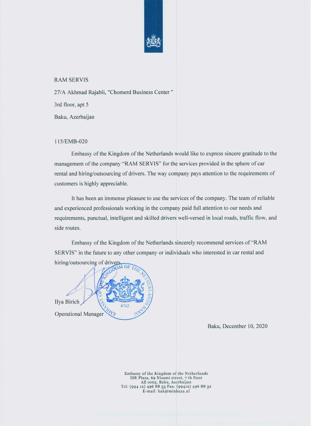 ISO 9001:2015 Keyfiyyət İdarəetmə Sistemi